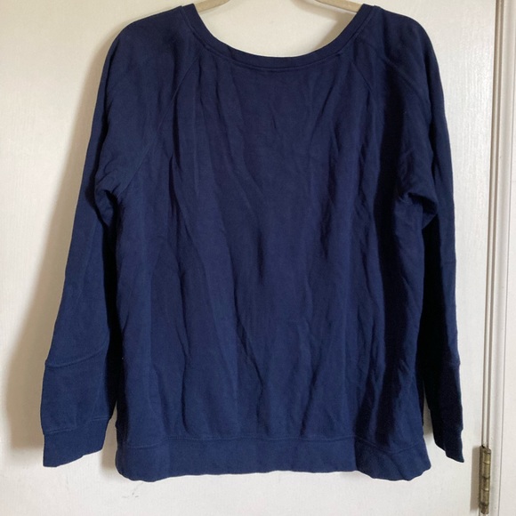 🌞Calvin Klein Navy Beaded Detail on Lower Left Side Long Sleeve Shirt#Gr - Picture 10 of 10